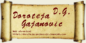 Doroteja Gajanović vizit kartica